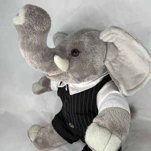 Build a Bear Workshop 16" Elephant Gray Stuffed Animal Zoo Plush Retired BAB Toy